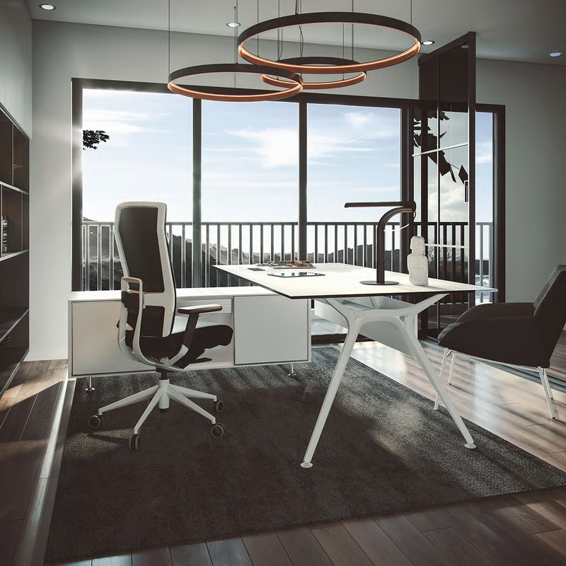 Mesa blñanca para despacho de oficina de Dvives Sucesores